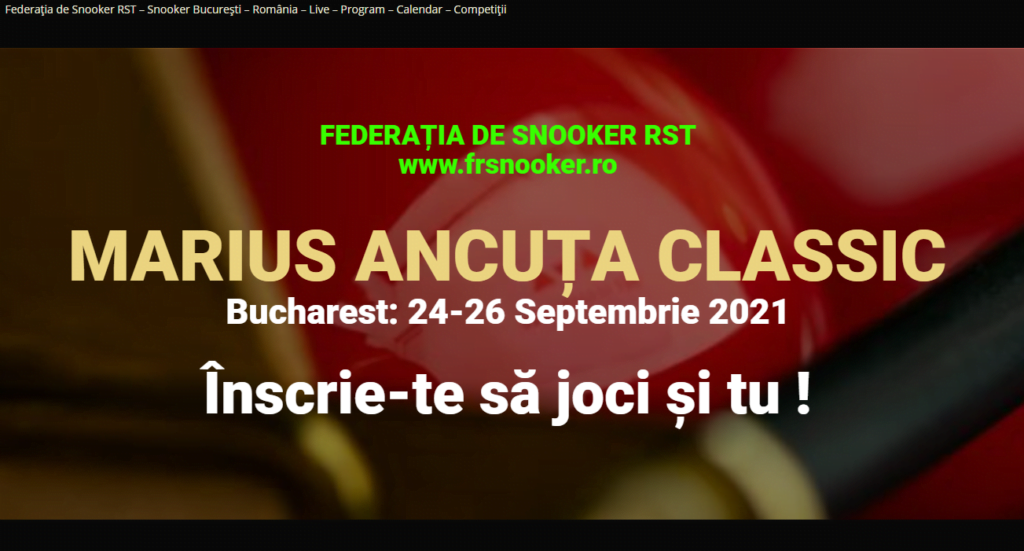 Marius Ancuța Classic 2021 - Snooker România 